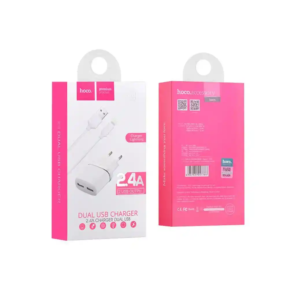 Cargador Hoco C12 Lightning Para Iphone 12w