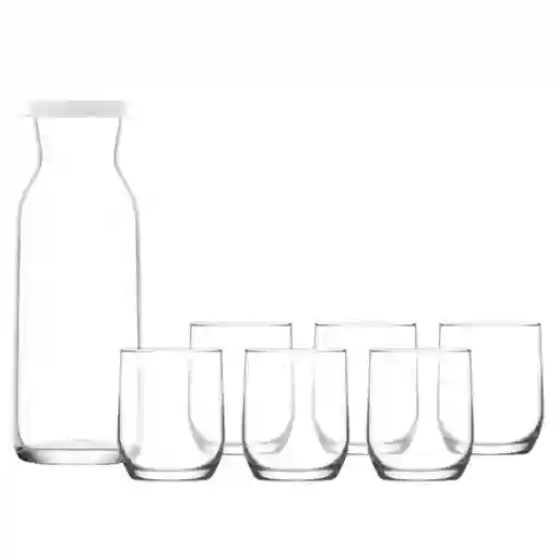 Ripley Home-set Jarra 1800 Cc + 6 Vasos 315cc Vidrio