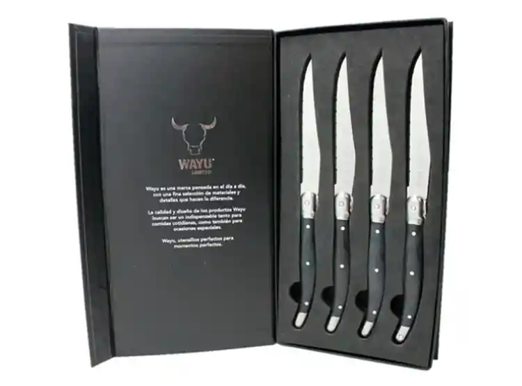 Wayu-set 4 Cuchillos Black Wayu