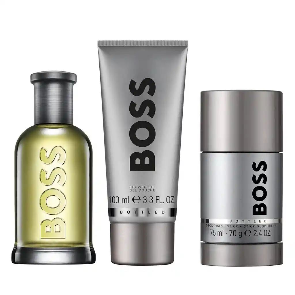 Perfume Hugo Boss Boss Bottled Hombre Boss Edt 100 Ml + Gel De Ducha + Desodorante 75 Gr