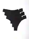 Pack 3 Calzones Colaless Algodón Index-hilx3 Clzp324-611 Inx Ttem Negro Xl