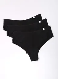 Pack 3 Collales Index Algodon Encaje-bikx3 Clzp324-610 Inx Ttem Negro L