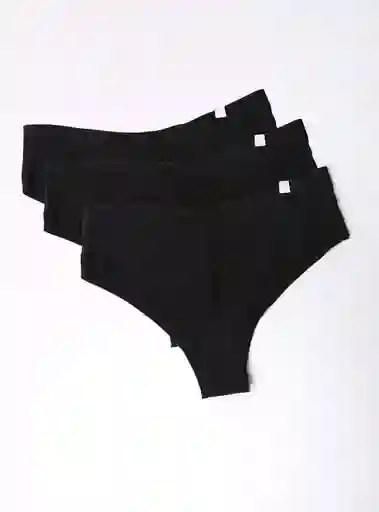 Pack 3 Collales Index Algodon Encaje-bikx3 Clzp324-610 Inx Ttem Negro Xl