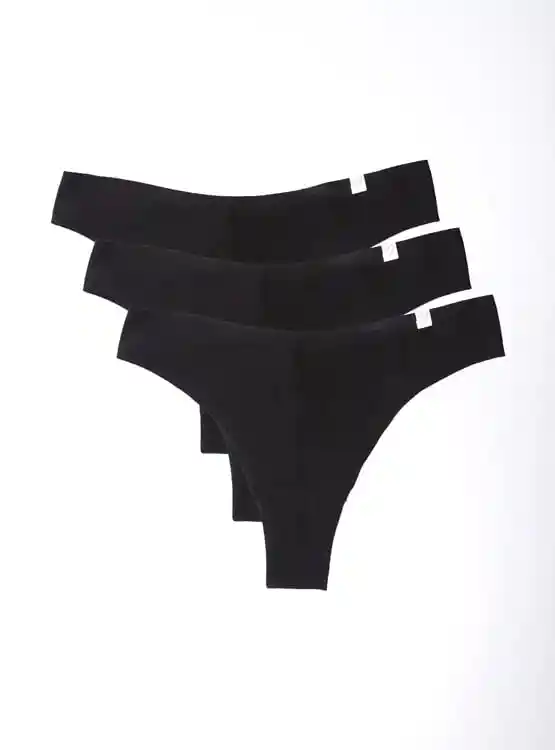 Pack 3 Calzones Colaless Algodón Index-hilx3 Clzp324-611 Inx Ttem Negro L