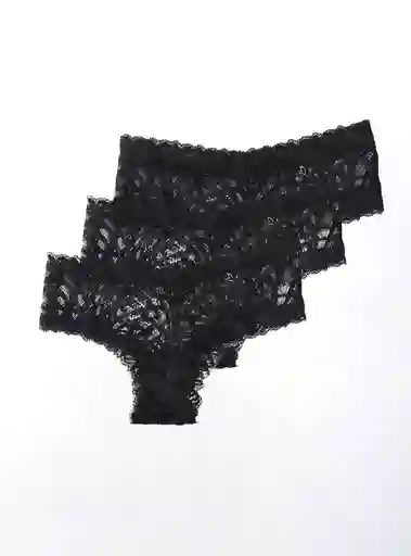 Pack X3 Calzón Bikini Mujer Index-bikx3 Clzp324-618 Inx Ttem Negro Xl