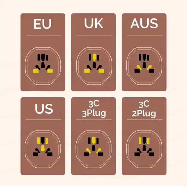 Adaptador Enchufe Universal Para Varios Paises Hoco Ac6