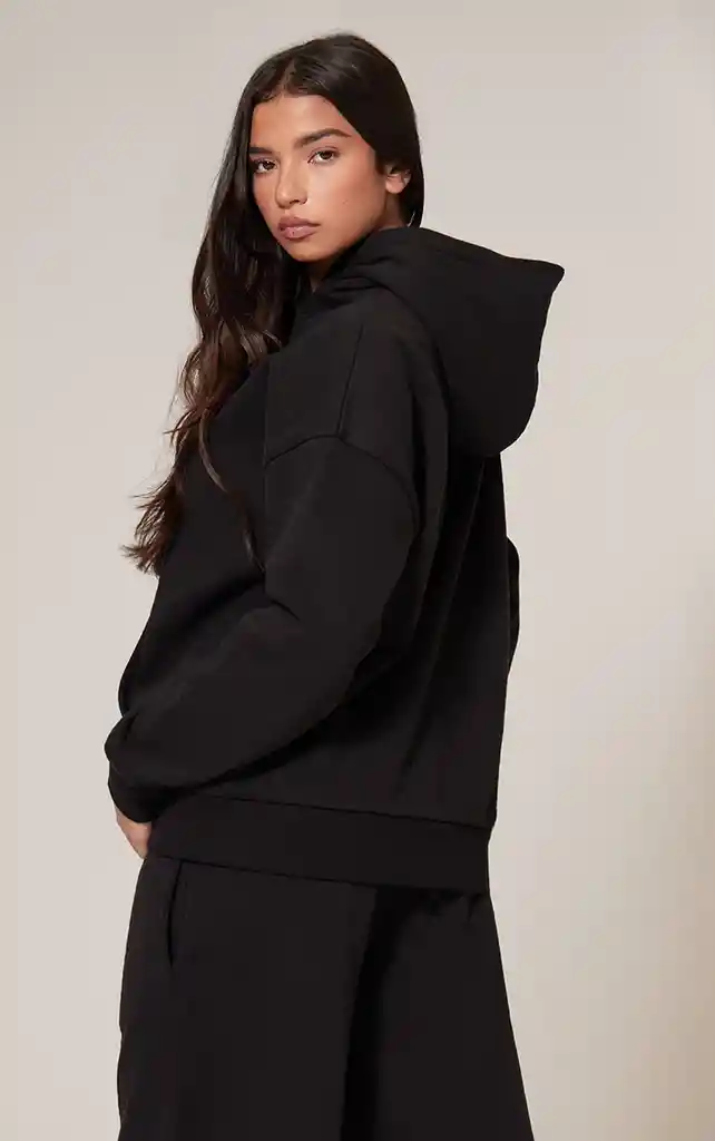 Conjunto Buzo Negro Mujer M Algodón 100%