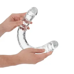 Dildo Doble Transparente 18
