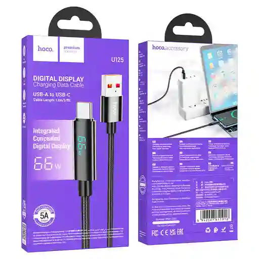 Cable Trenzado 66w Carga Rapida Reforzado Usb A -usb C