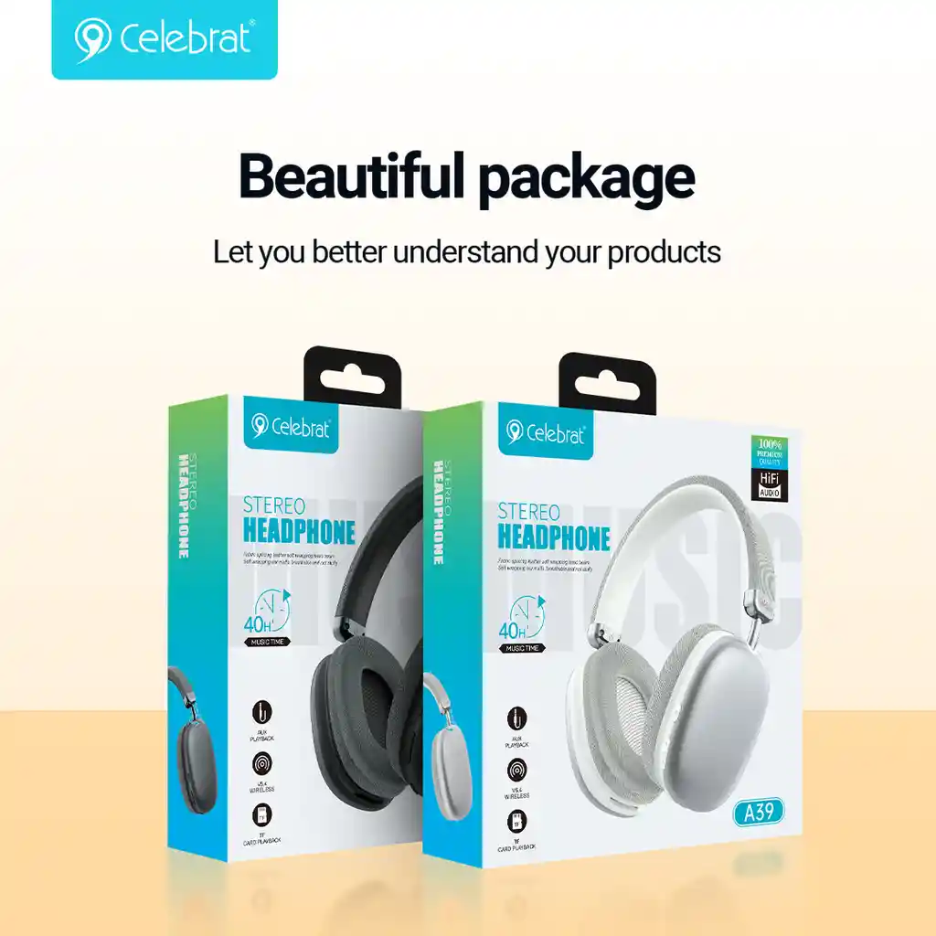 Audifonos Celebrat A39 Negro