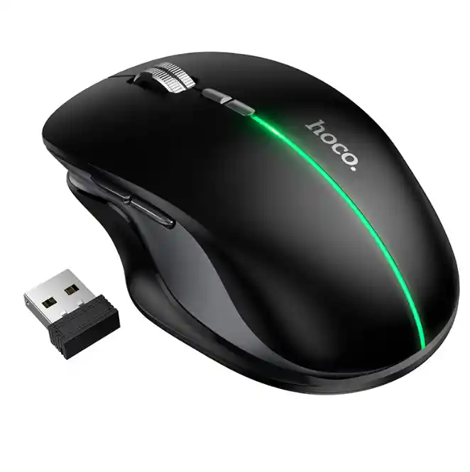 Mouse Inalámbrico Dual Usb Y Bluetooth Hoco Gm40 1600 Dpi Negro