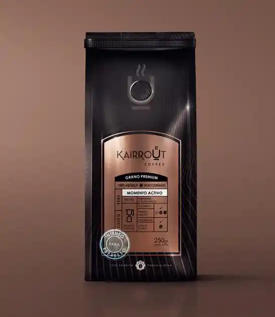 Café Kairrout Activo Intenso 250 Grs Grano Entero