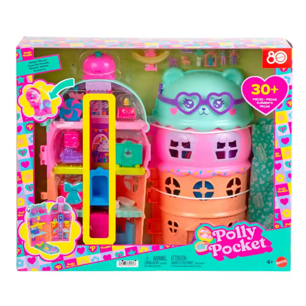 Polly Pocket Set De Juego Compacto Casa De Helado