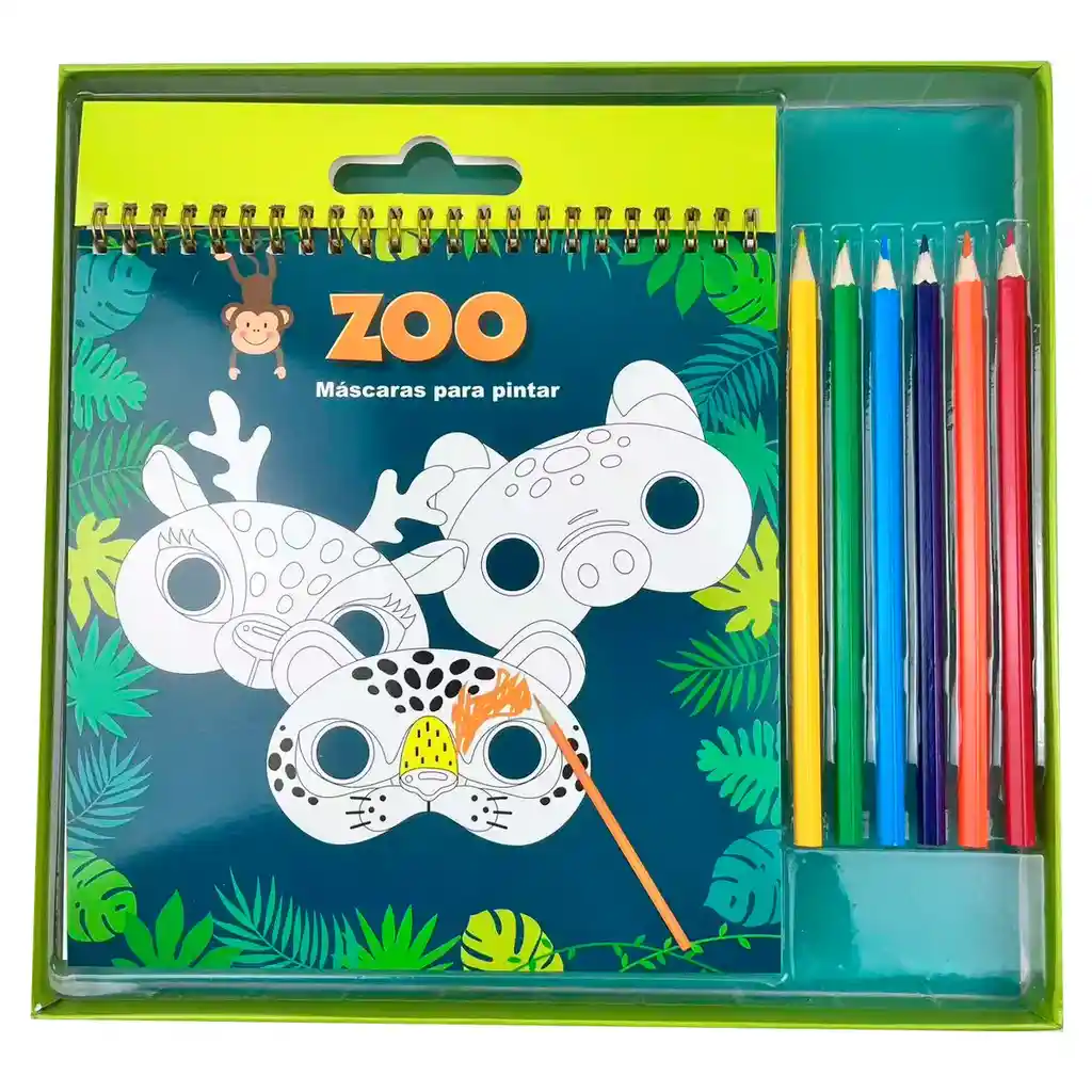 Set Harvest-ps 15 Mascaras Colorear Zoo