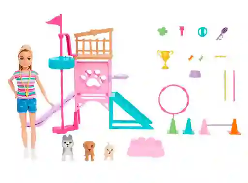 Set De Juego Barbie Stacie Al Rescate Entrenadora De Cachorritos