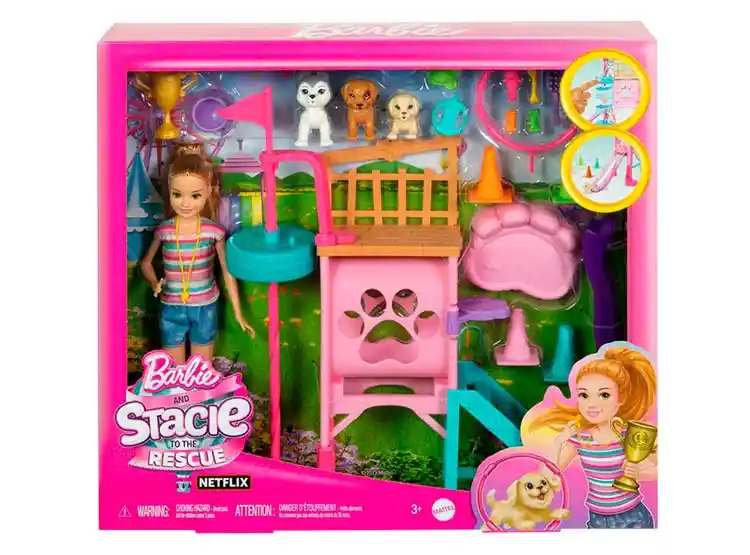 Set De Juego Barbie Stacie Al Rescate Entrenadora De Cachorritos