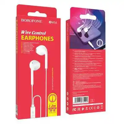 Audifonos Borofone Bm54 Jack 3.5mm Blanco