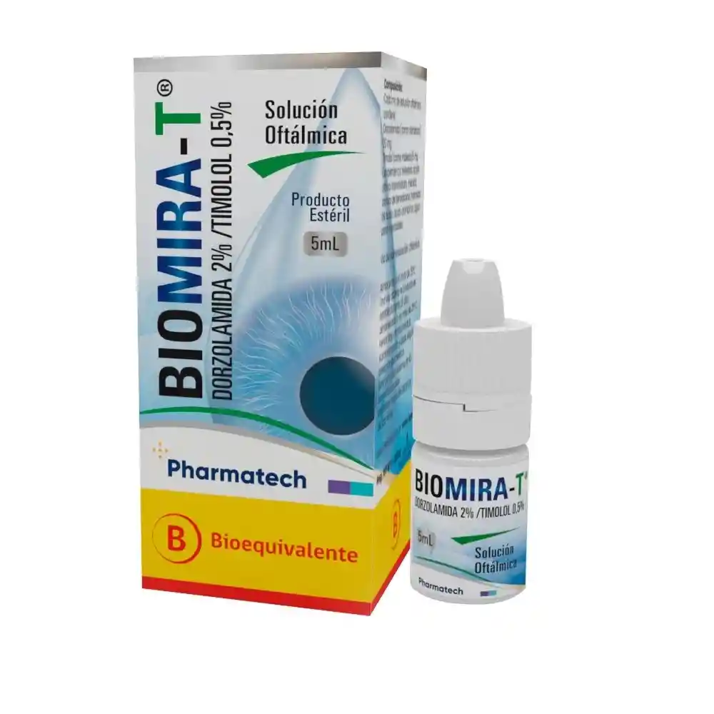 Biomira-t Sol Oft Dorzolamina 2% Timolol 0.5%