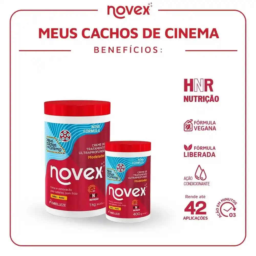 Crema De Tratamiento Meus Cachos De Cinema Novex 1kg