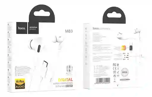 Audifonos Hoco M83 Tipo C Blanco