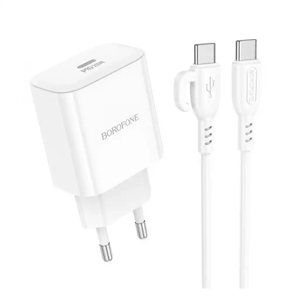 Cargador Borofone Ba81a Usb-c Con Cable Tipo C 20w