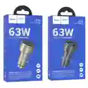 Cargador De Auto Hoco Z57b 63w Conexion Usb-c Y Usb