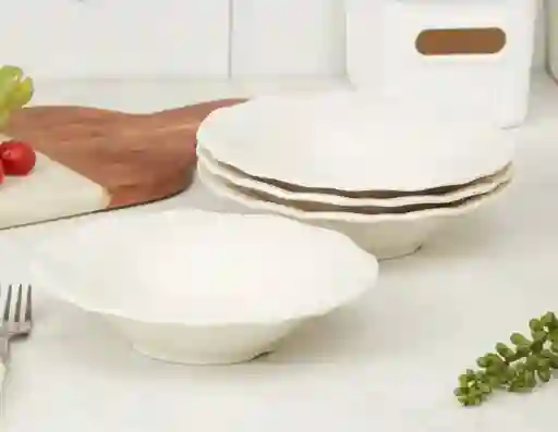 Set 4 Bowl Melamina Flores (20,4cm)