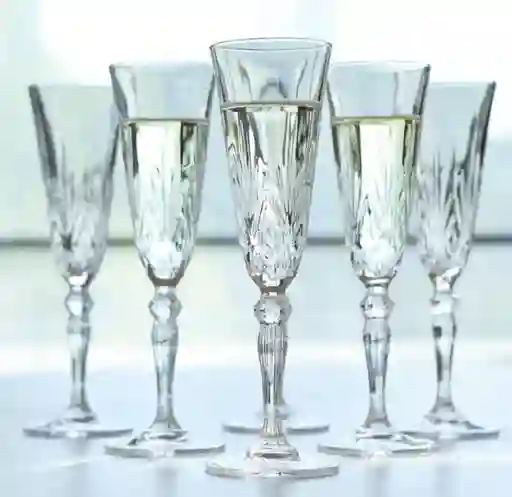 Rcr Set 6 Copas Champagne Melodía