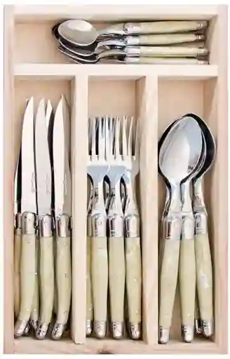 Laguiole Set Cuchillería 24 Piezas Marmol