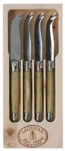 Laguiole Set 4 Mini Cuchillos Queso Mamrol