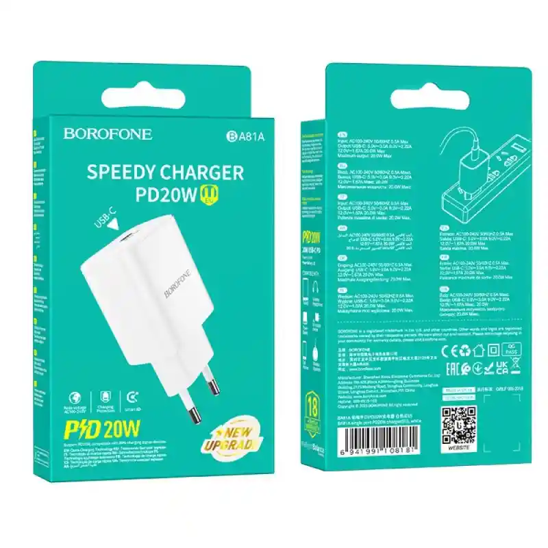 Enchufe Borofone Ba81a Usb-c 20w