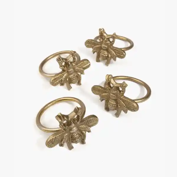 Set Porta Servilletas Abejas Dorado
