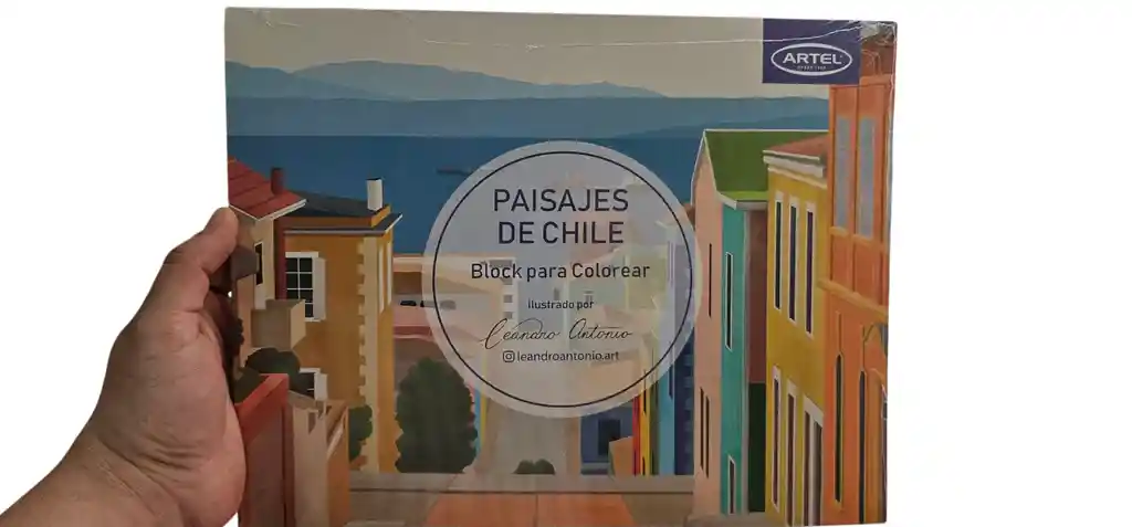 Block Para Colorear Paisajes De Chile 12 Ilustraciones - 25x32 Cm.