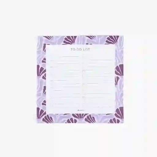 Block De Notas Flores Morado