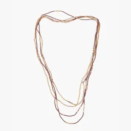 Collar Mostacillas Burdeo