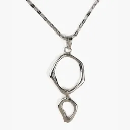 Collar Colgante Irregular Plateado