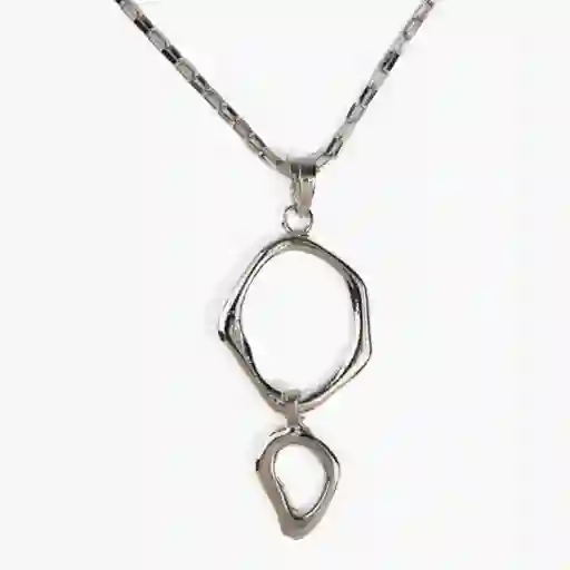Collar Colgante Irregular Plateado