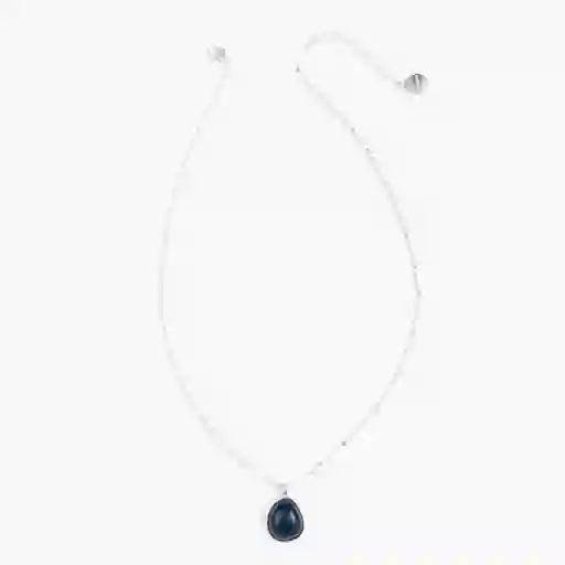 Collar Cadena Alargada Plateado