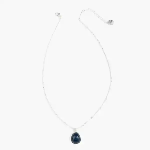 Collar Cadena Alargada Plateado