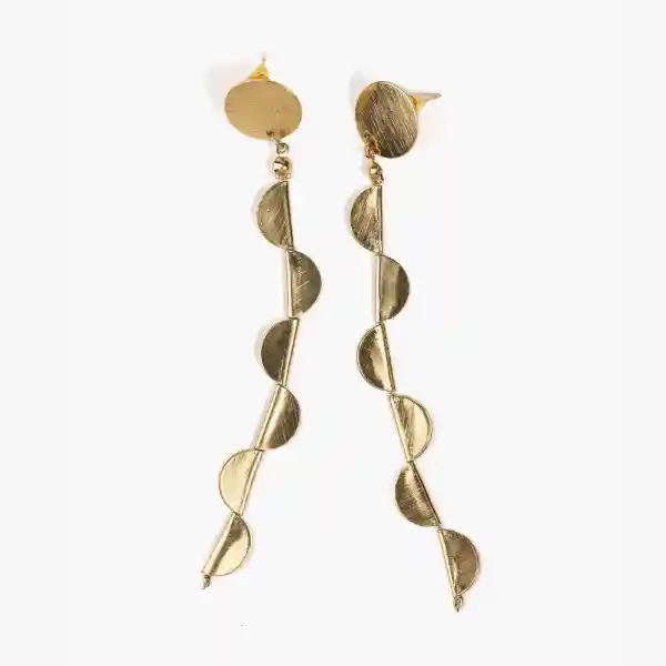 Aros Largos Semicírculos Dorado