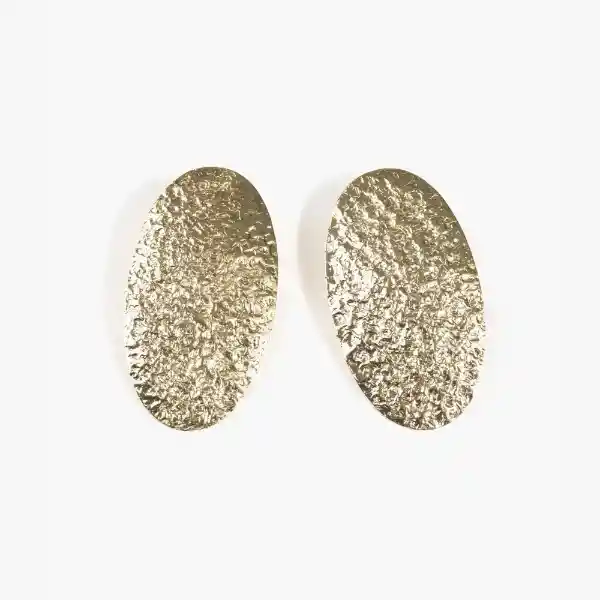 Aros Grandes Ovalados Dorado