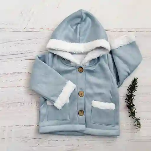 Chaqueta Noa Polar Celeste Talla 12/18 Meses