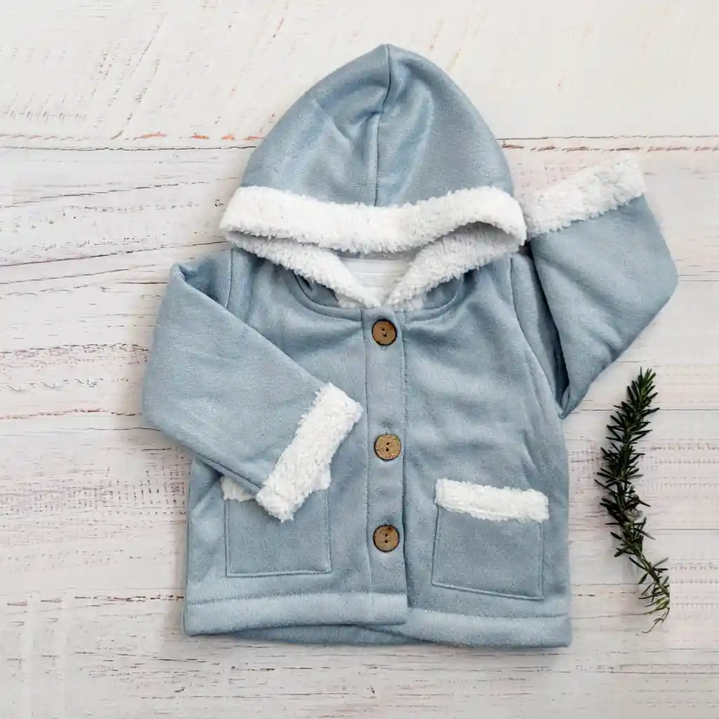 Chaqueta Noa Polar Celeste Talla 12/18 Meses