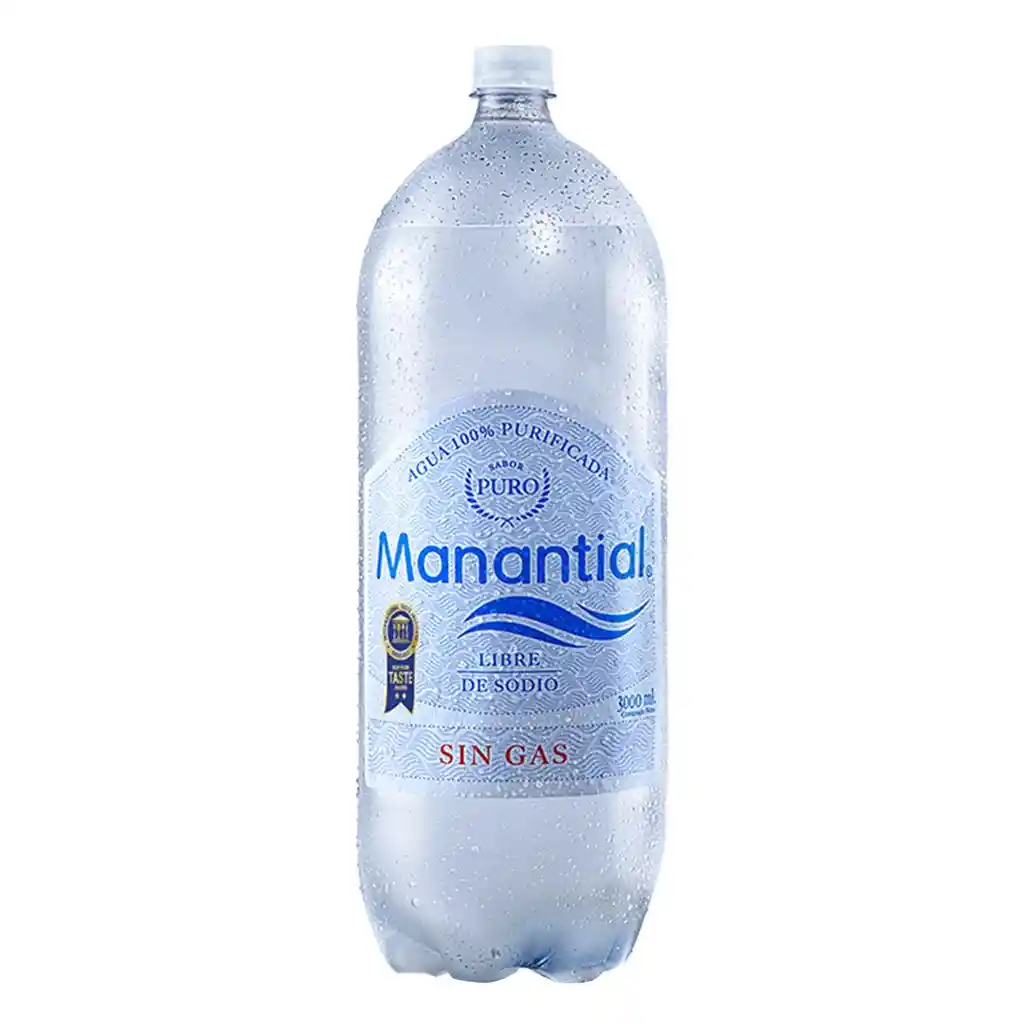 Agua Manantial Sin Gas 3lts