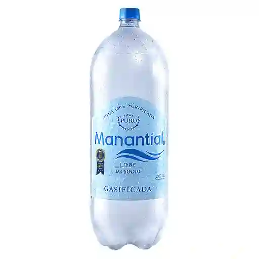 Agua Manantial Con Gas 3lts