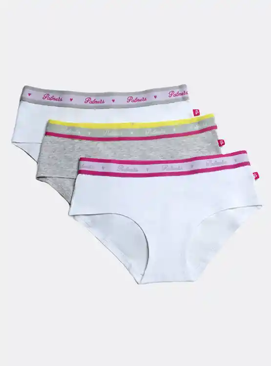 3 Pack Calzon Algodnn Nina Palmers X3 Pantaleta Crp36gc Gris 10