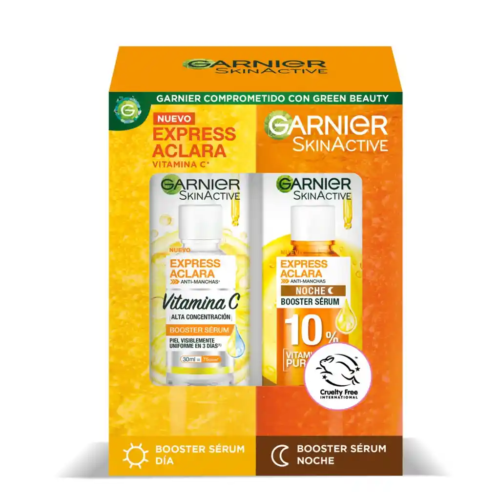 Pack Garnier Rutina Antimanchas Serum Dia 30 Ml + Noche 30 Ml