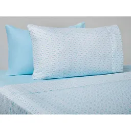 Ripley Home-set Sabanas 4fundas 2pl Rombos Aqua Oi25