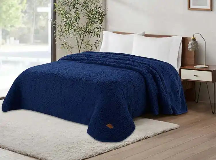 Frazada Sherpa Azul 2p.andes