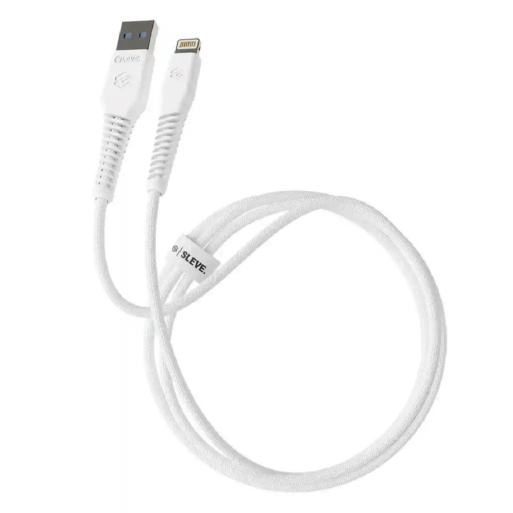 Cable Carga Sleve Line X Usb A Lightning Blanco